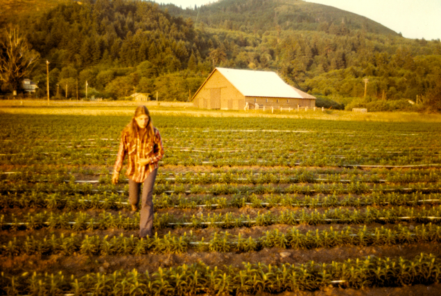 Paula at the lilly farm
