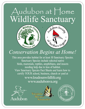 Audubon at Home Wildlife Sanctuary Sign