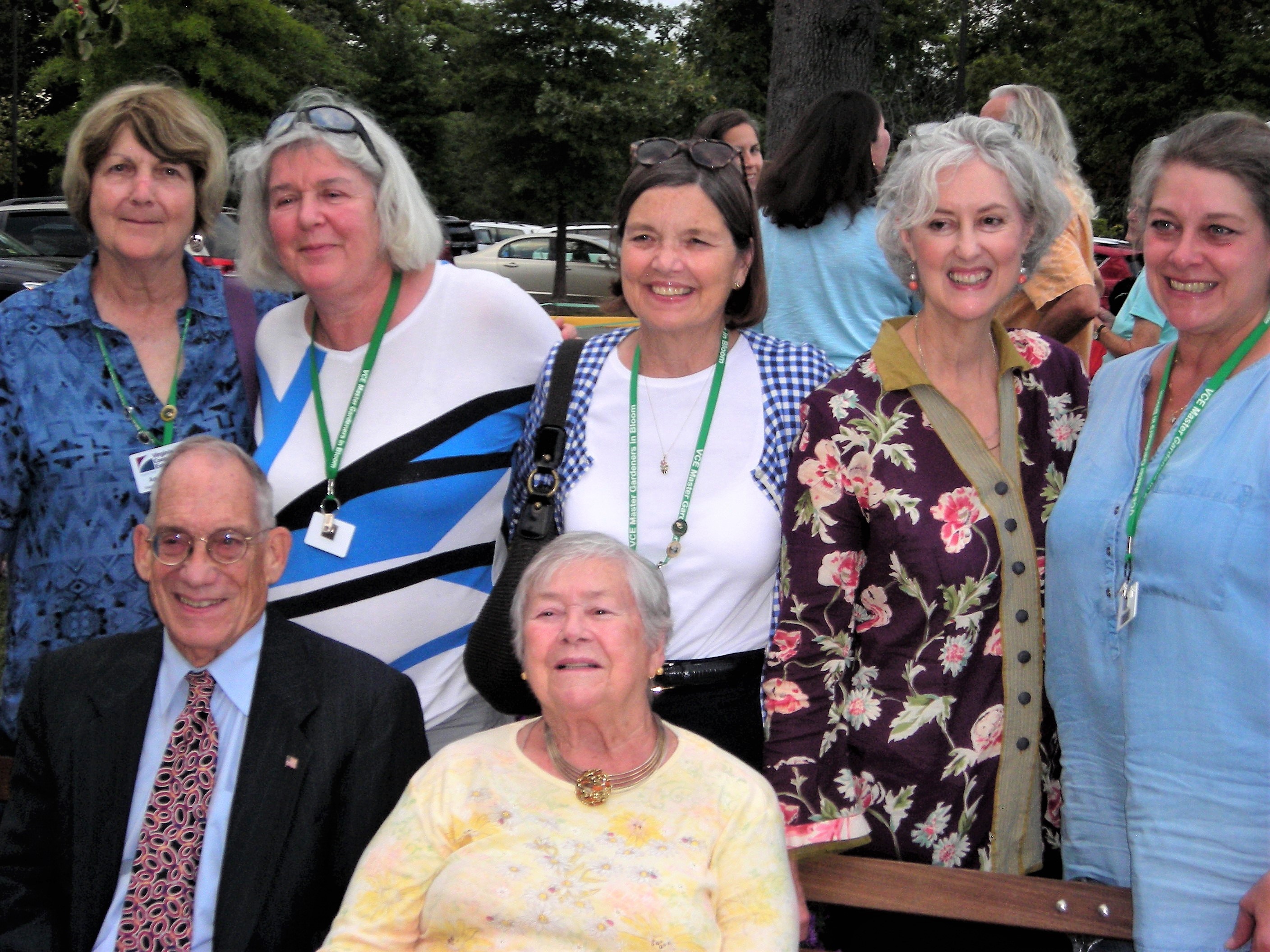 John Newton and Master Gardeners at bench