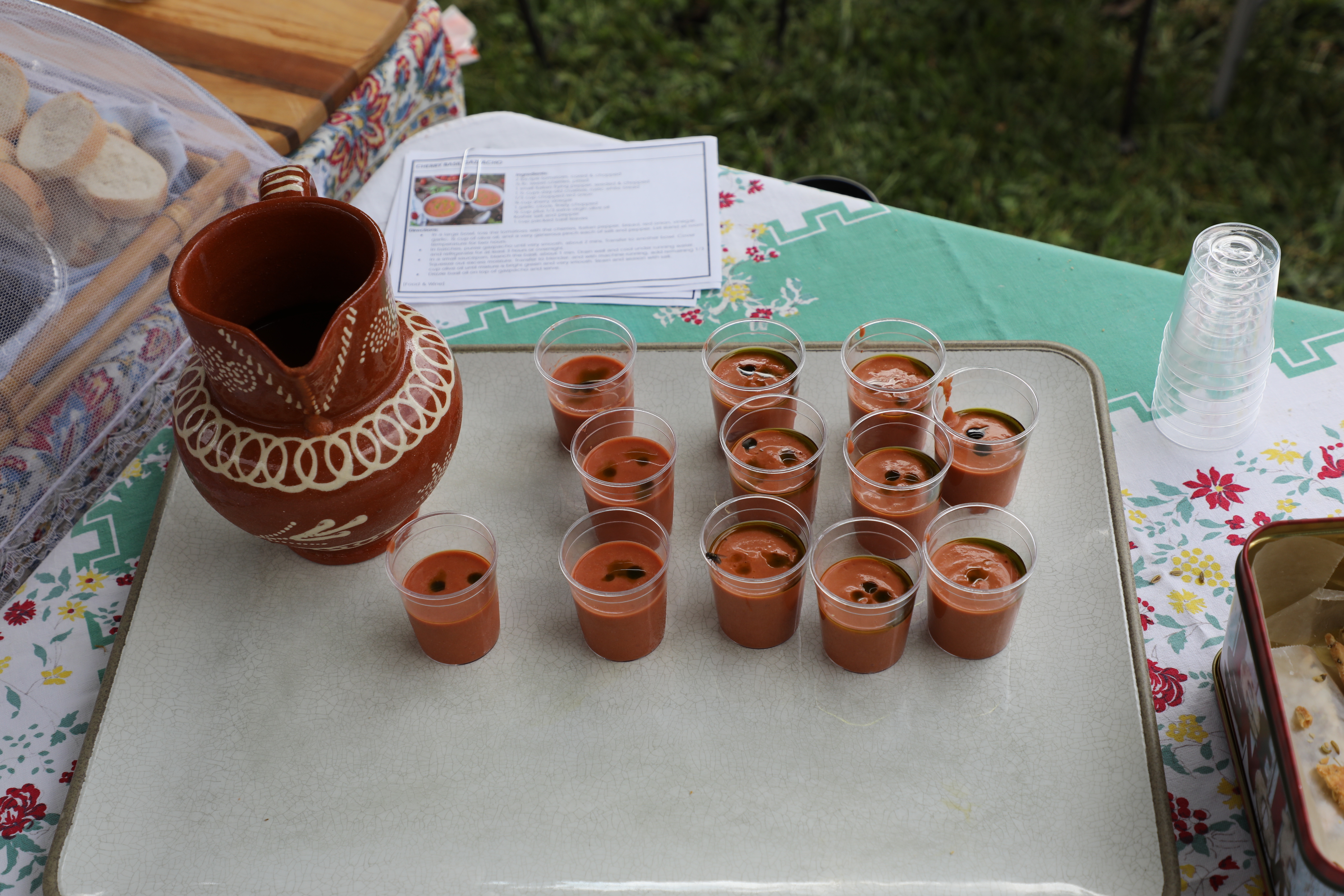 A tongue tingling taste treat: Cherry Basil Gazpacho.