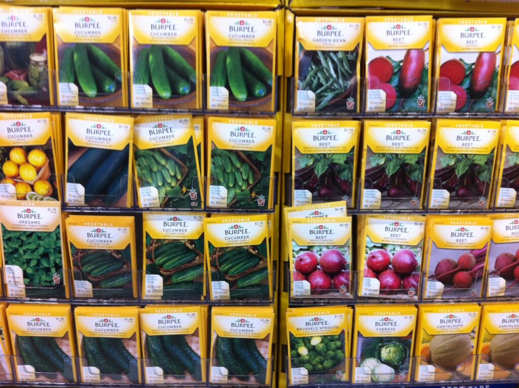 Packets of Vegetable Seeds