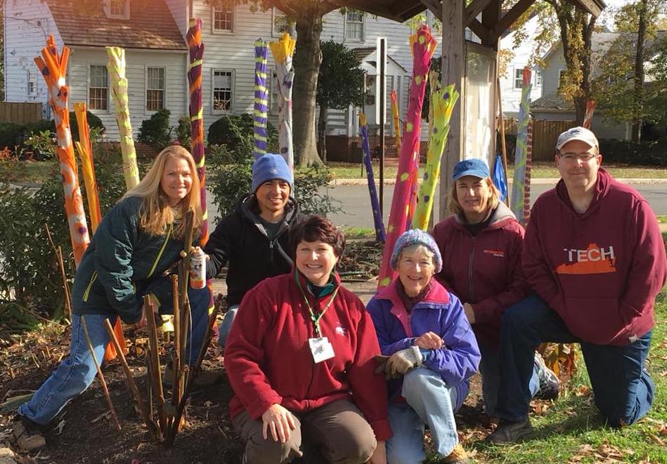 Master Gardeners decorate Paul's banana plants each year.
