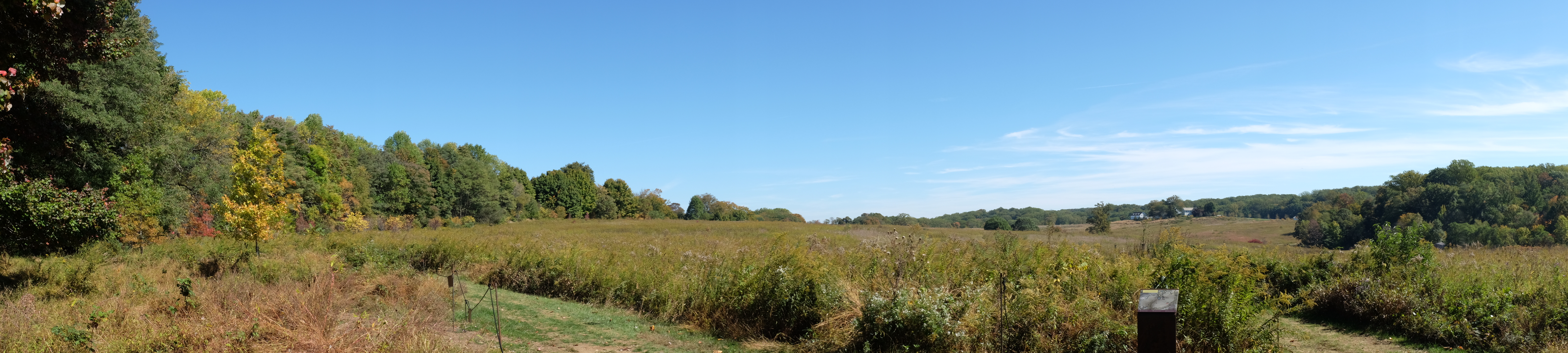 Panorama of Meadow Garden at Longwood Gardens.