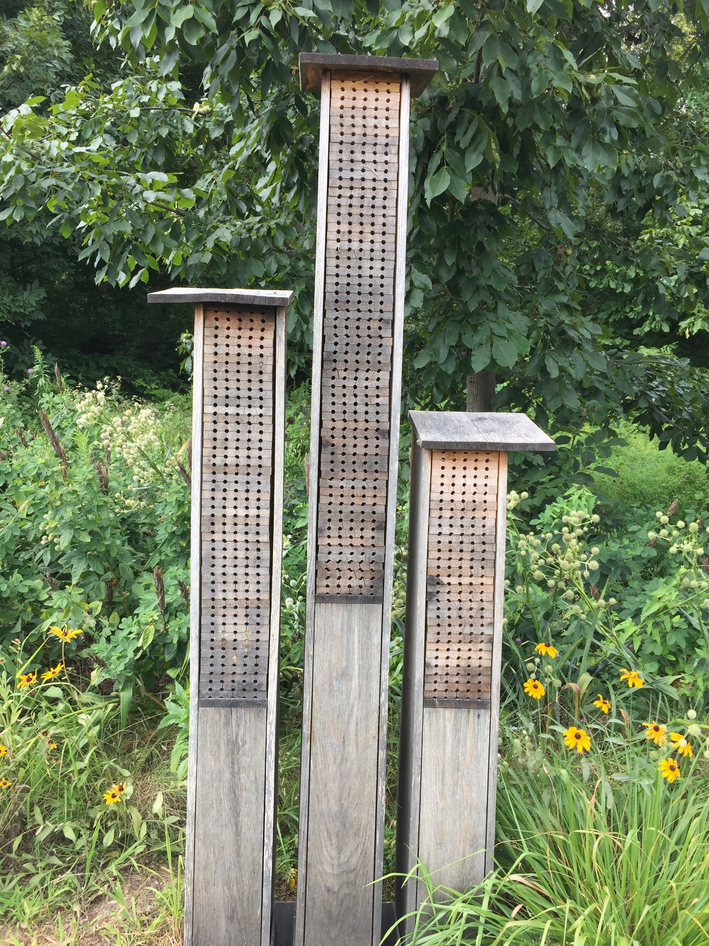 Bee houses at Pollinator Overlook. Photo © 2015 Elaine Mills