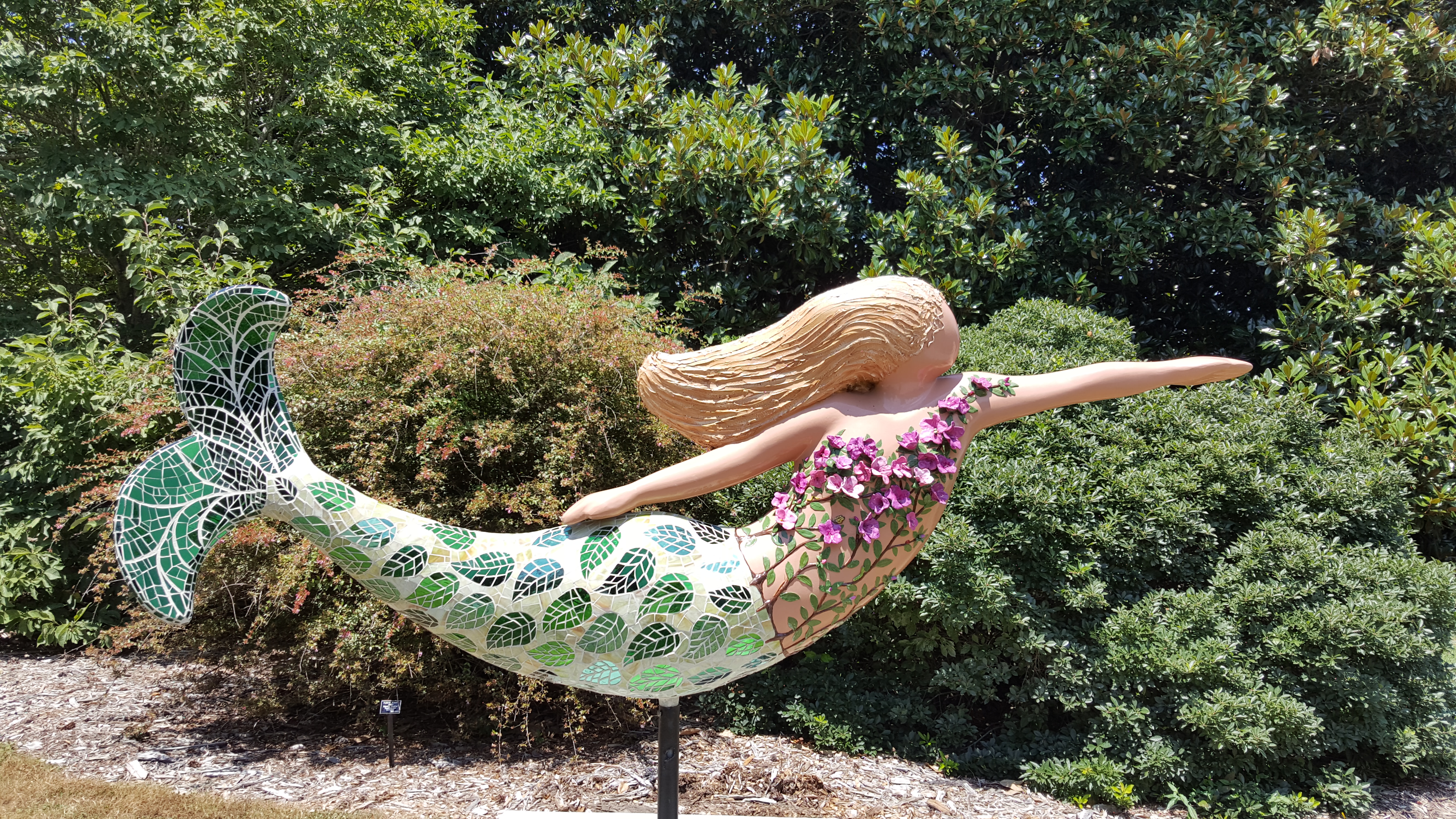 Whimsical mermaid sculpture by Georgia Mason.
Photo © 2018 Bob Kline.