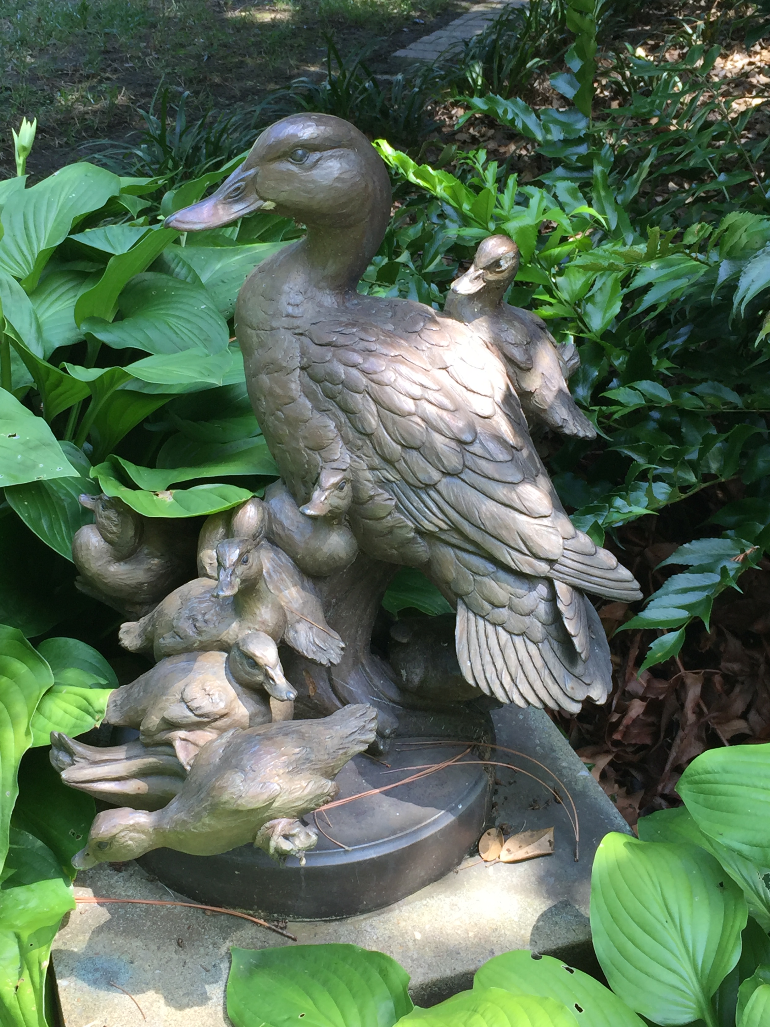 “Spring Break” by William Turner, an example of the bronze wildlife sculptures placed around the Holly Garden.