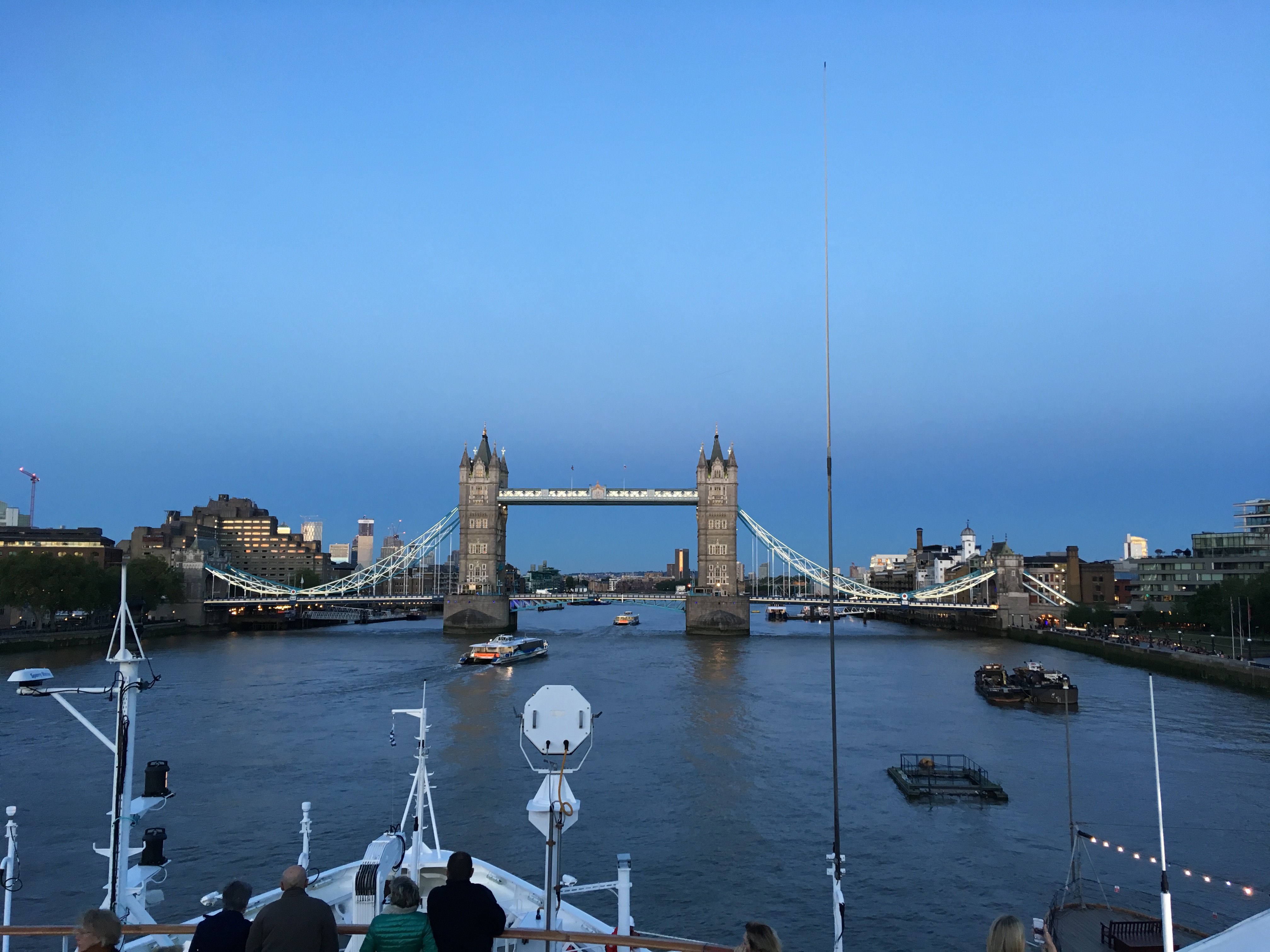 Sailing towards Tower Bridge, London, England Photo © 2019 Nancy Smith Brooks