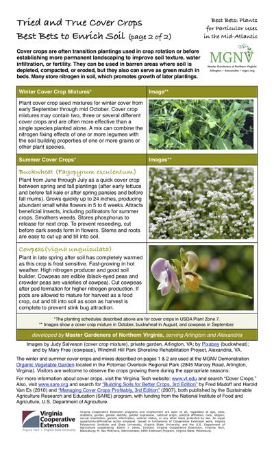 Pdf with recommendation for native plants to enrich soil