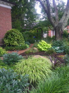 Asian landscape design aesthetic at Glencarlyn Library Community Garden, contributed by Paul