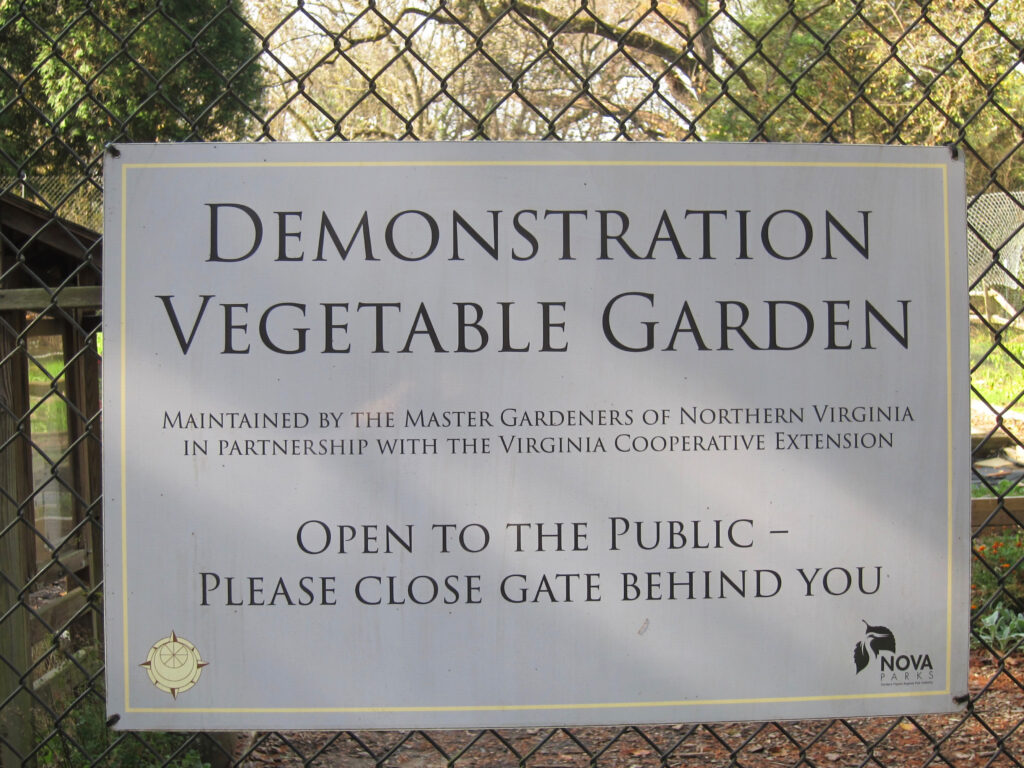 Organic Vegetable Garden welcome sign