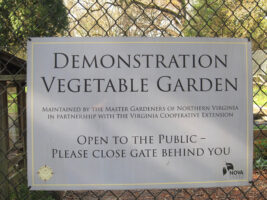 Organic Vegetable Garden welcome sign