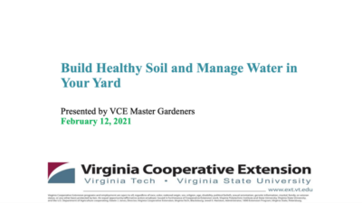 Build Healthy Soil and Manage Water in Your Yard cover slide