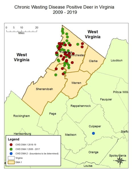 Deer chronic wasting disease map