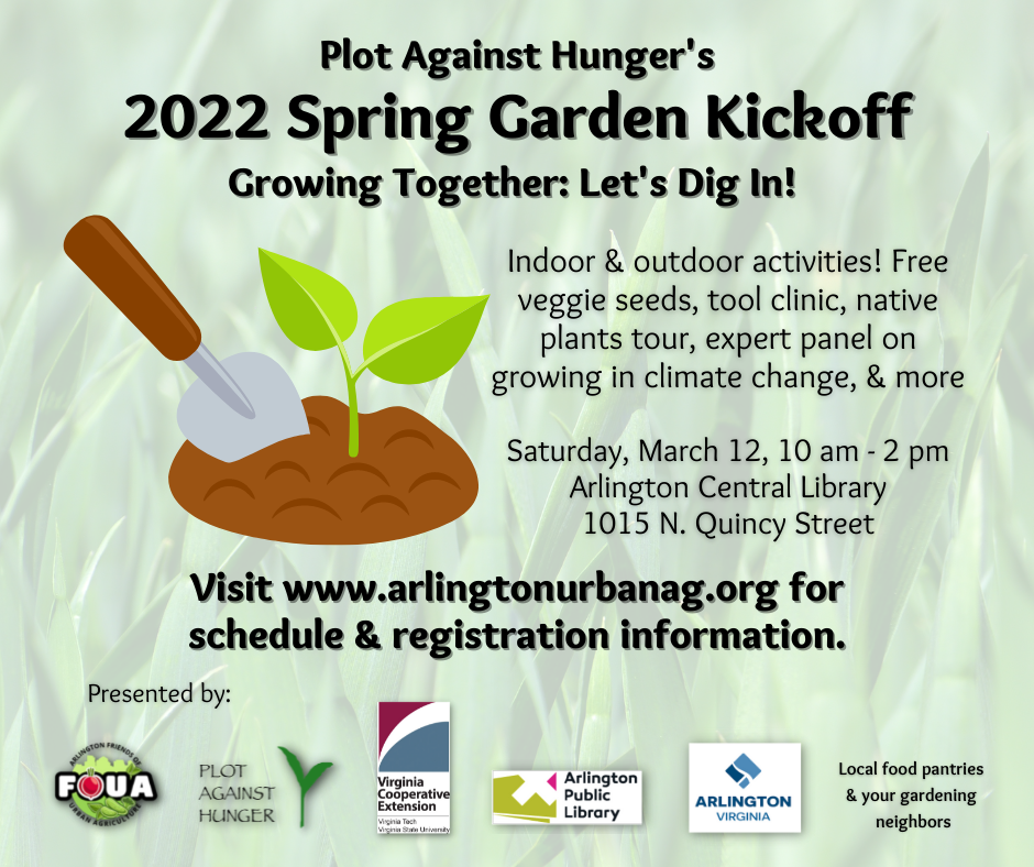 Plot Against Hunger Spring Garden Kickoff event, "Growing Together: Let's Dig In!"