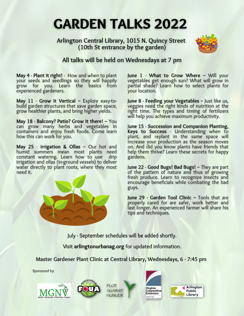 Garden Talks 2022 at Arlington Central Library