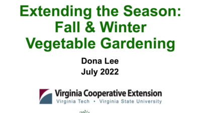 Fall & Winter Vegetable Gardening slide