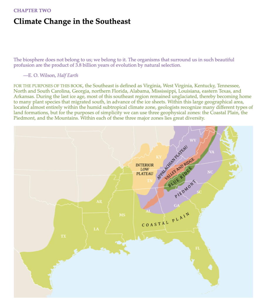 Climate Change in the Southeast chapter opening