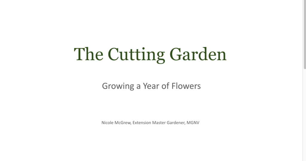 The Cutting Garden cover slide