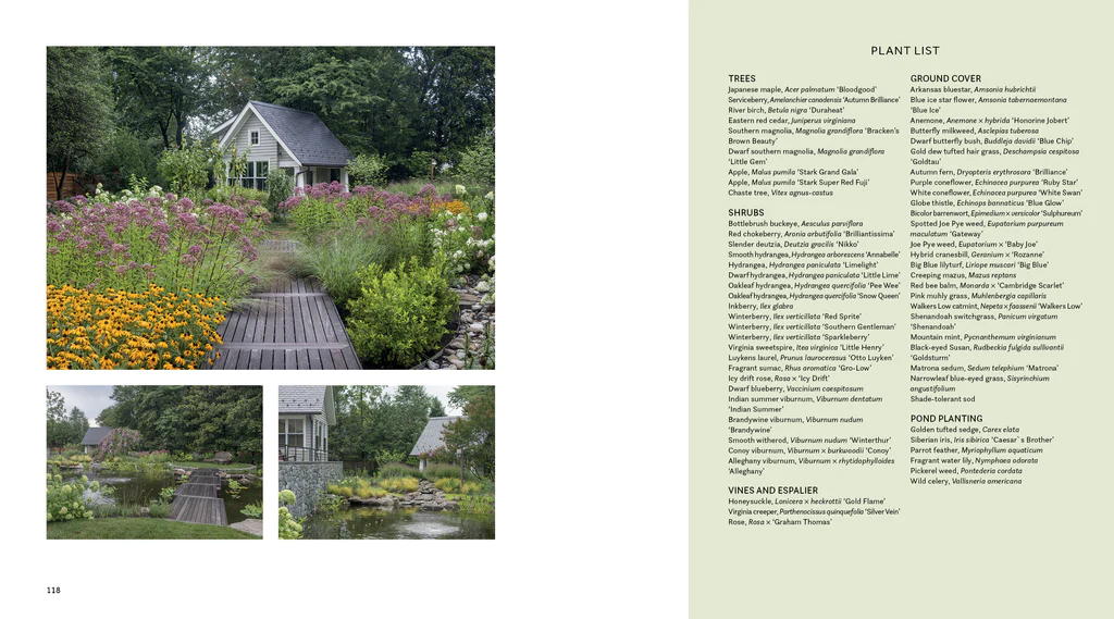 Page spread with plant list