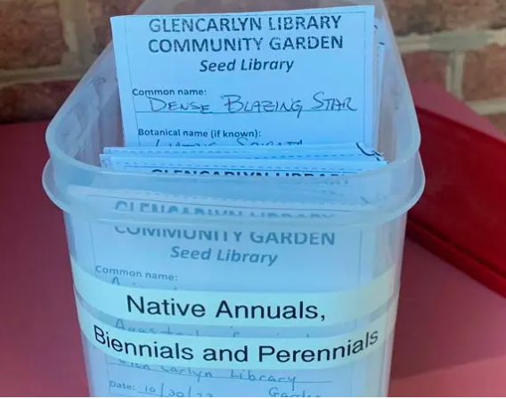 Seed packets in Glencarlyn Seed Library