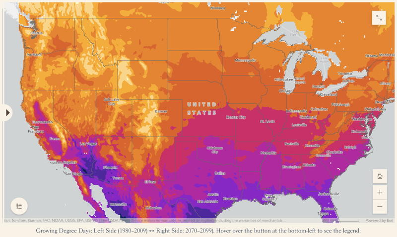Growing Degree Days Map 2070_2099