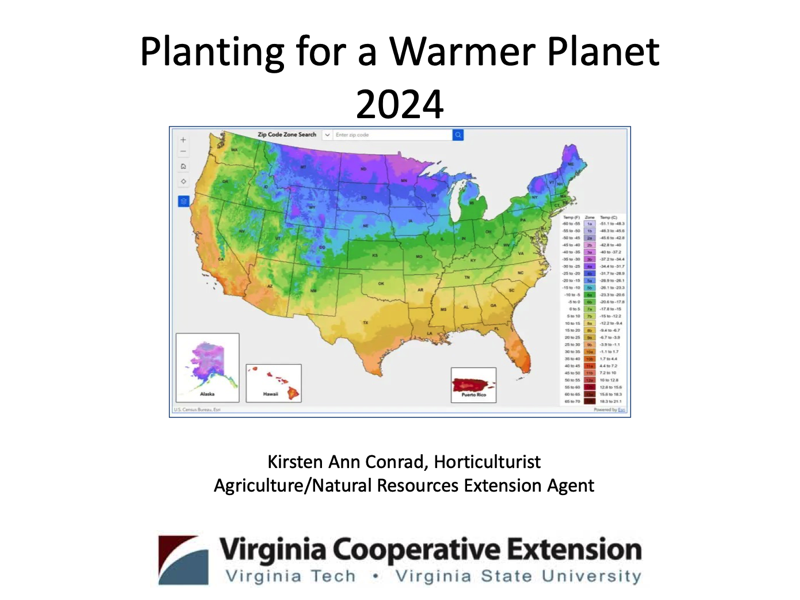 Planting for a Warmer Planet Cover slide