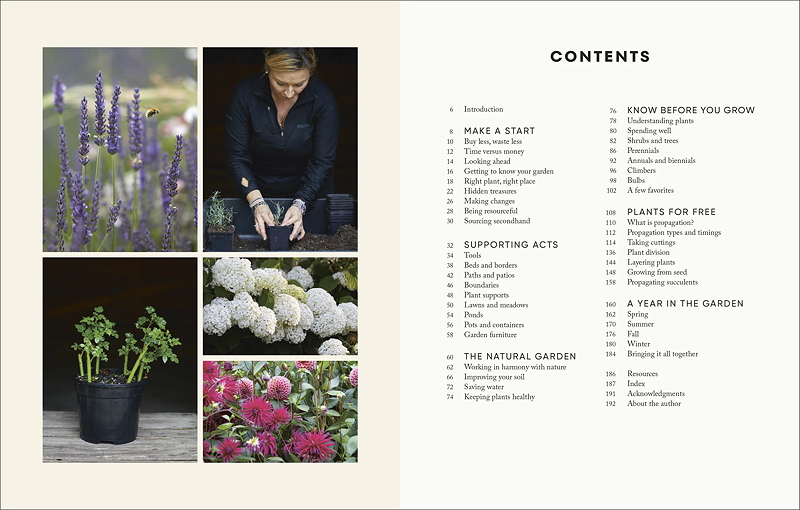 Table of contents - two page spread