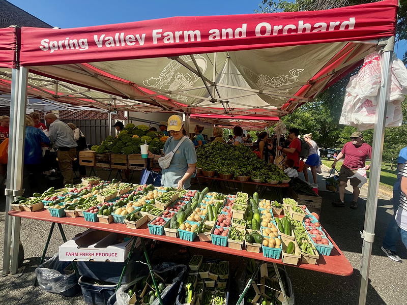 Spring Valley Farm and Orchard display at Fairlington market.