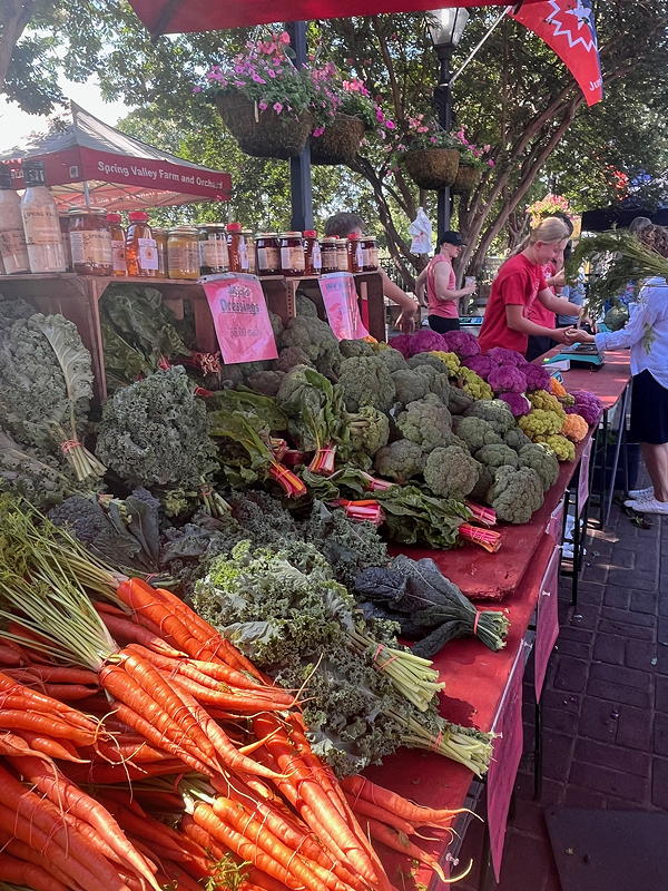 Spring Valley Farm and Orchard display at Old Town market.