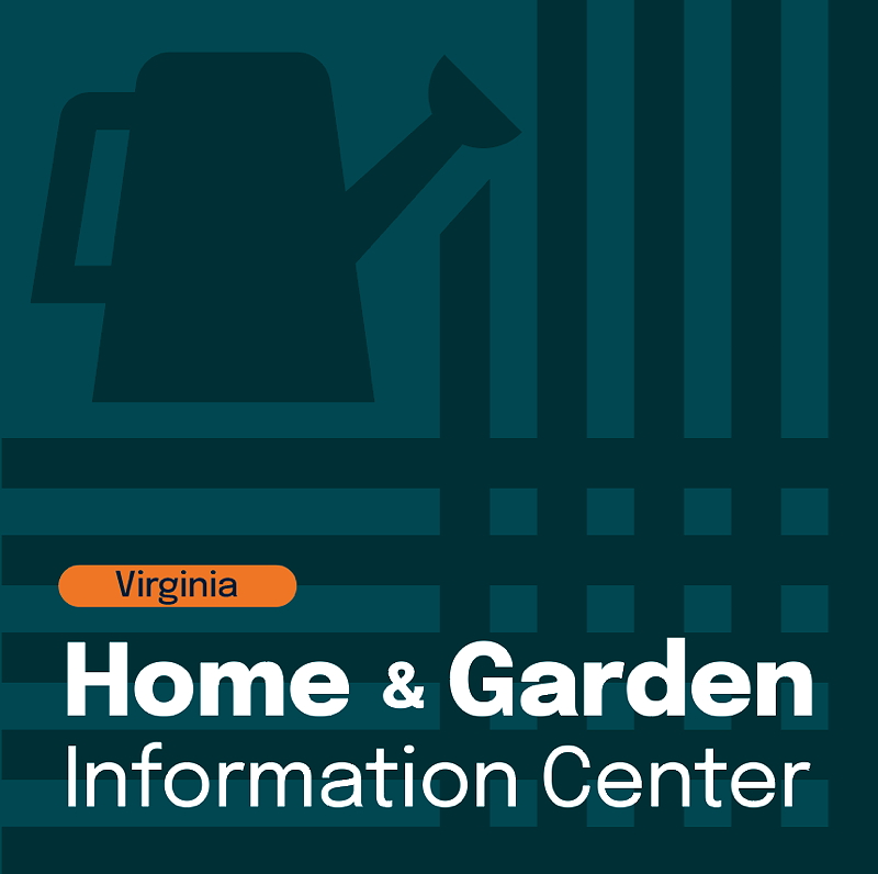 Logo for the Virginia Home and Garden Information Center featuring a watering can and graphic elements.
